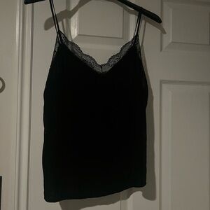 Velvet lace tank